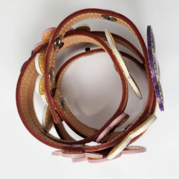 Authentic Louis VuittonVernis Fleur Double Wrap Bracelet